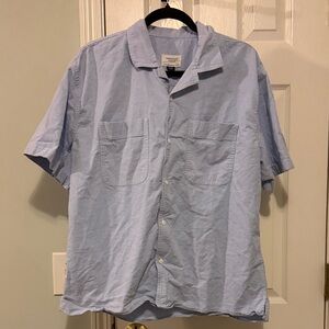 American Eagle Outfitters Light Blue Casual Button Down Shirt